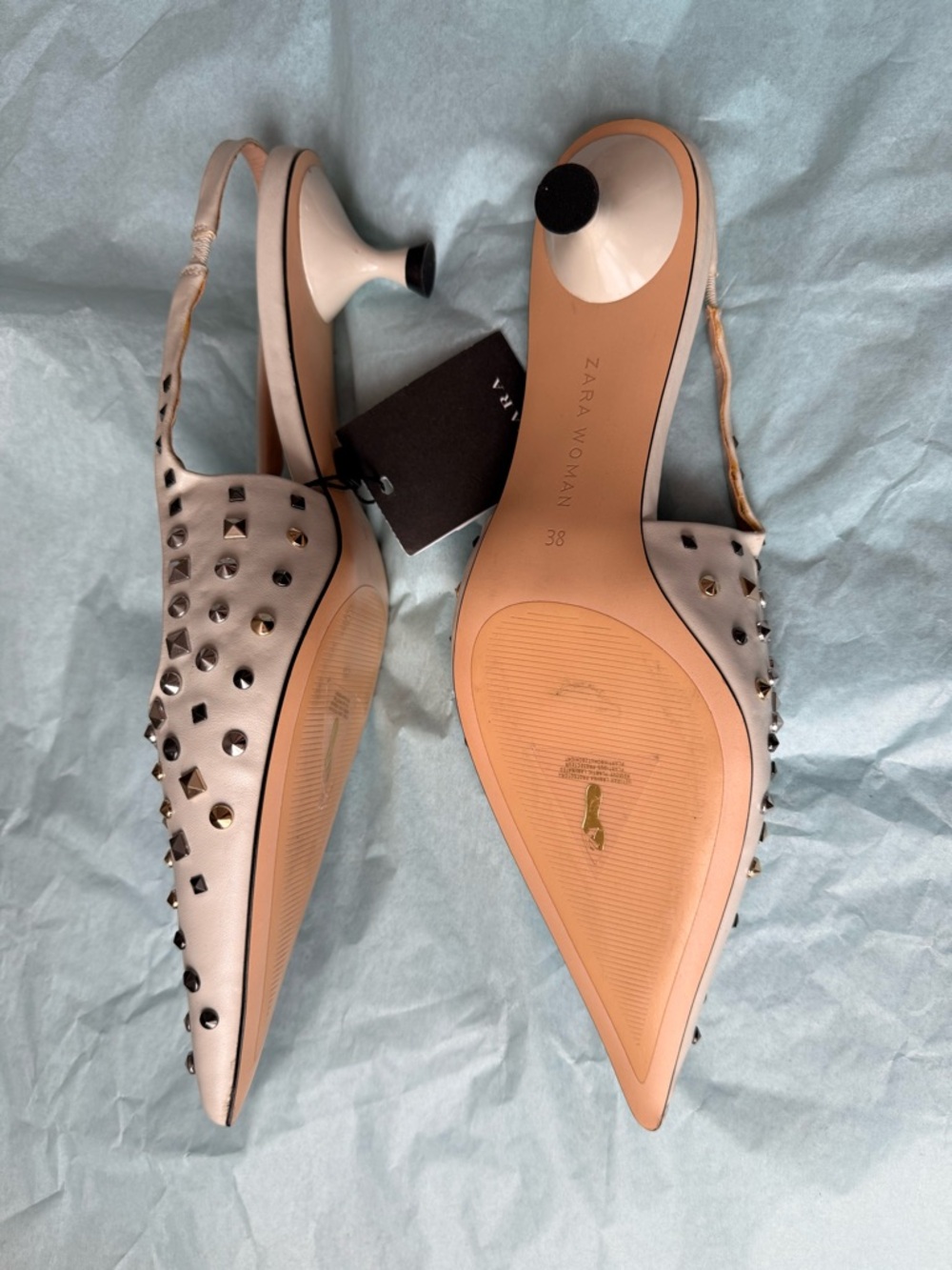Zara Studded Women's Shoes in Gray - Picture 4 of 4